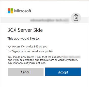 3CX Server Side CRM Permissions