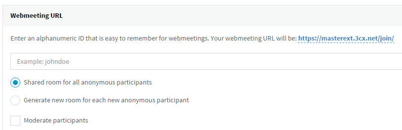 3CX Webmeeting URL