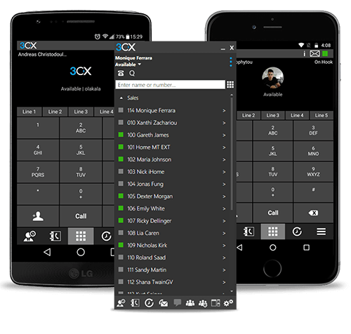 3CX on Android and iOS